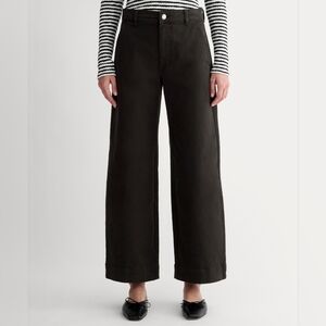Everlane the Utility black wide leg trouser jeans black zero